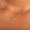 Three-Stone Diamond Necklace – Sparkling Elegance for Every Occasion