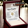 To My Bonus Daughter - We Are Family Forever - Love Knot Necklace Gift Set
