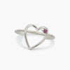 Heart-Cut Sweetheart Stone Ring – Symbol of Love