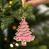 Custom Holiday Ornament – Christmas Tree Design with Names of Family & Friends