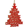 Christmas Tree Family Custom Name - Gift For Family, Coworker, Besties - Personalized Wooden Cutout Ornament