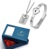 Heart Lock Bracelet & Key Necklace Set – Stylish Jewelry for Couples