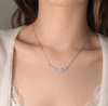Crystal Angel Wing Necklace for Women – Silver Rhinestone Wings Pendant Jewelry Gift