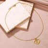 Gold Flower Initial Necklace – A Personalized Bloom of Elegance