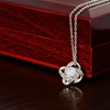 To My Bonus Daughter - We Are Family Forever - Love Knot Necklace Gift Set