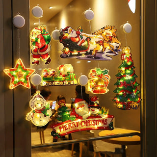 Christmas Window Hanging Lights – Illuminate Your Home with Holiday Magic