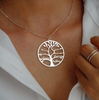 Family Tree Necklace with Engraved Names – Ideal Gift for Her