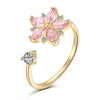 Rotatable Rings – Pink Flowers - A Delicate Fusion of Beauty and Playfulness