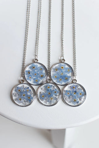 Forget Me Not Flower Necklace – Sentimental Gift for Her