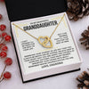 To My Granddaughter - Forever Linked Hearts - Necklace Gift Set From Grandma