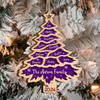 Custom Holiday Ornament – Christmas Tree Design with Names of Family & Friends