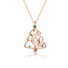 Zircon Elk Christmas Tree Necklace – Sparkling Holiday Elegance