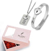 Heart Lock Bracelet & Key Necklace Set – Stylish Jewelry for Couples