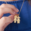 Personalized Boy and Girl Pendant Necklace - Ideal for Any Occasion