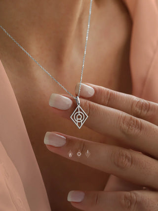 Custom Monogram Necklace – A Unique Gift for Her, for Him