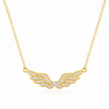 Crystal Angel Wing Necklace for Women – Silver Rhinestone Wings Pendant Jewelry Gift