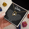 To My Queen | Love Heart Necklace | Premium Led Gift Box Set