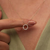 Elegant Diamond Circle Necklace – Perfect Gift for Her