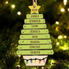 Family Name Christmas Tree Ornament – Custom Wooden Holiday Decor