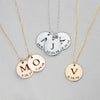 Custom Disc Necklace with Initial and Birth Date – A Perfect Personalized Gift