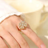 Adjustable Spinning Magic Clover Ring – Lucky Charm Accessory