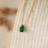 Birthstone Teardrop Necklace – Customizable and Stylish, A Unique Gift for Her