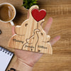 Elephant Family Love Puzzle – Personalized Wooden Keepsake for Families