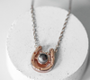 Elegant Horseshoe Projection Necklace – A Symbol of Love and Luck