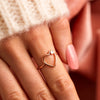 Heart-Cut Sweetheart Stone Ring – Symbol of Love