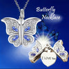 I Love You Heart and Butterfly Necklace – Perfect Gift of Love and Luck