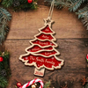 Custom Holiday Ornament – Christmas Tree Design with Names of Family & Friends