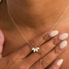 White Opal Flower Necklace – The Perfect Blend of Grace and Glamour – Perfect Gift for Her