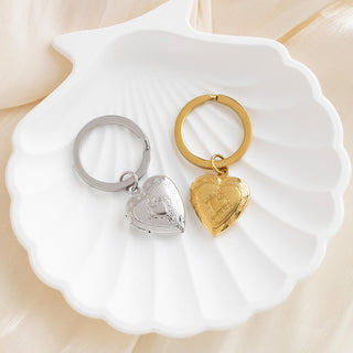 Customizable Photo Heart Locket Keychain – Cherish Your Memories Everywhere You Go