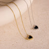 Romantic Black Gemstone Heart Necklace – A Gift She'll Cherish