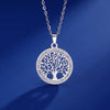 Tree of Life Zircon Round Pendant Necklace – A Cherished Gift for Special Occasions