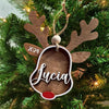 Personalized Reindeer Wooden Ornaments – Add Rustic Charm to Your Christmas Tree