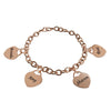 Engraved Bracelet with Heart Charms – Perfect Gift for Loved Ones