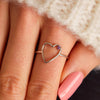 Heart-Cut Sweetheart Stone Ring – Symbol of Love