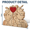 Elephant Family Love Puzzle – Personalized Wooden Keepsake for Families