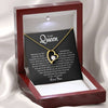 To My Queen | Love Heart Necklace | Premium Led Gift Box Set