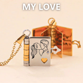 To My Love - For Love - I Love You Book Necklace