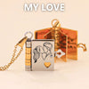 To My Love - For Love - I Love You Book Necklace