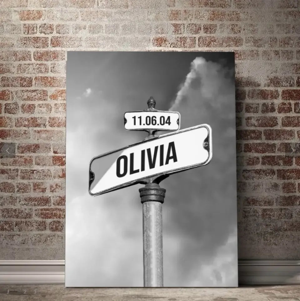 Personalized Canvas Wall Art "Date of birth of children", Gift For Parents, Mother's Day, Father's Day Gift (0.75")