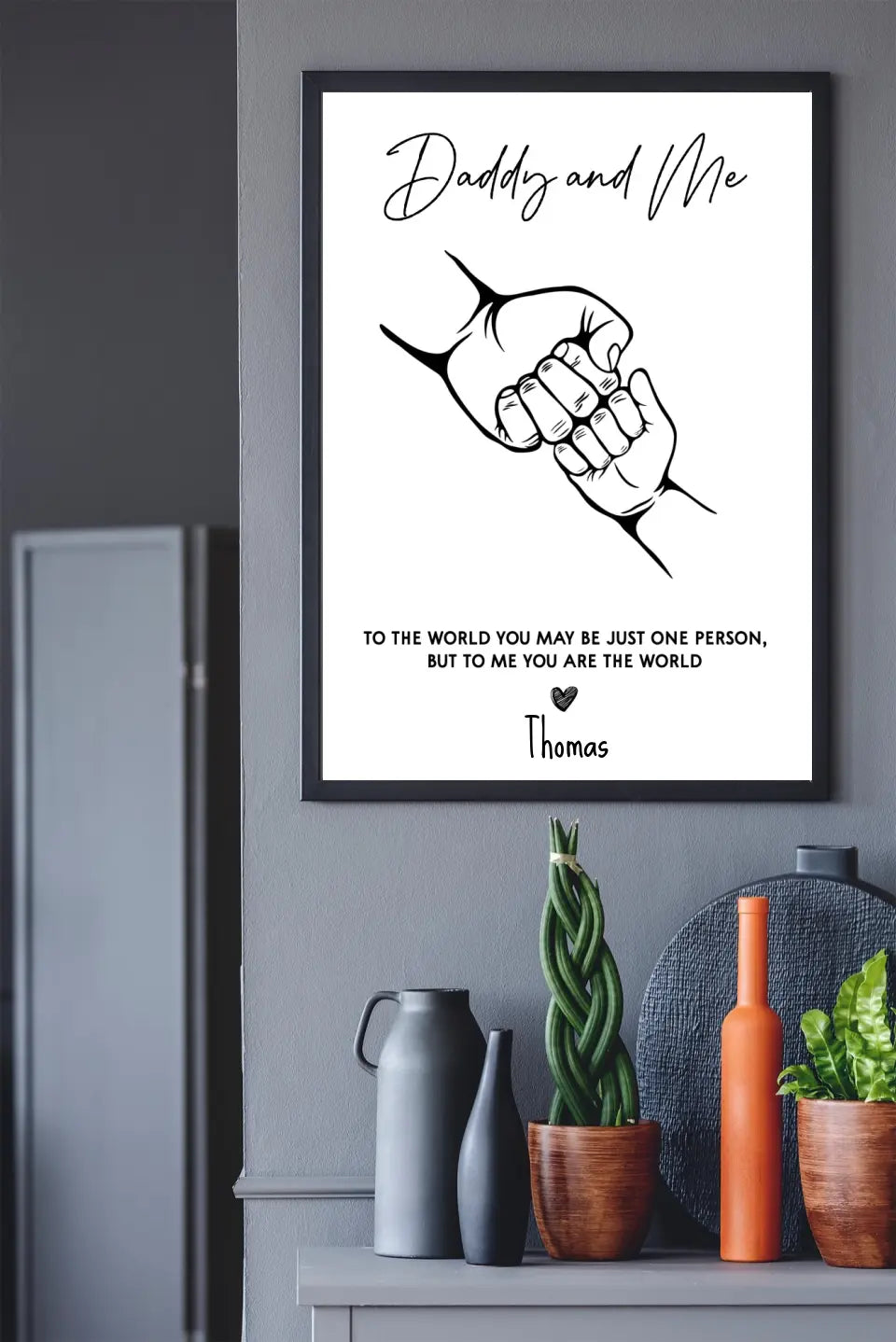 Dad First Bump Baby - Personalized Canvas Wall Art