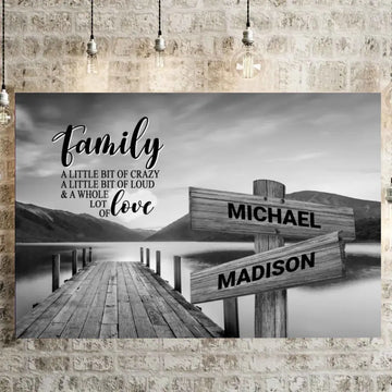 Personalized Canvas Wall Art "A Little Whole Lot of Love Multi"-Names Premium Canvas (1.25")
