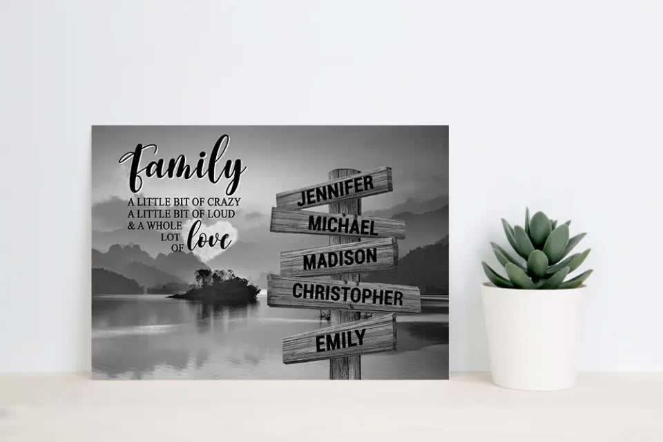 Personalized Canvas "A Little Whole Lot of Love Multi" - Names Premium Canvas (1.25")