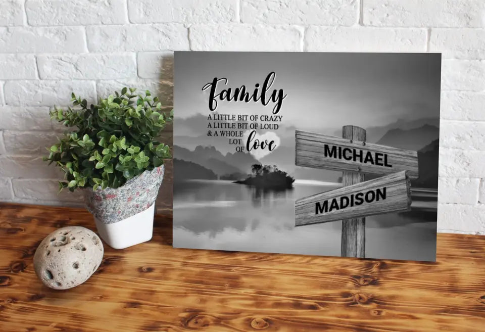Personalized Canvas "A Little Whole Lot of Love Multi" - Names Premium Canvas (1.25")