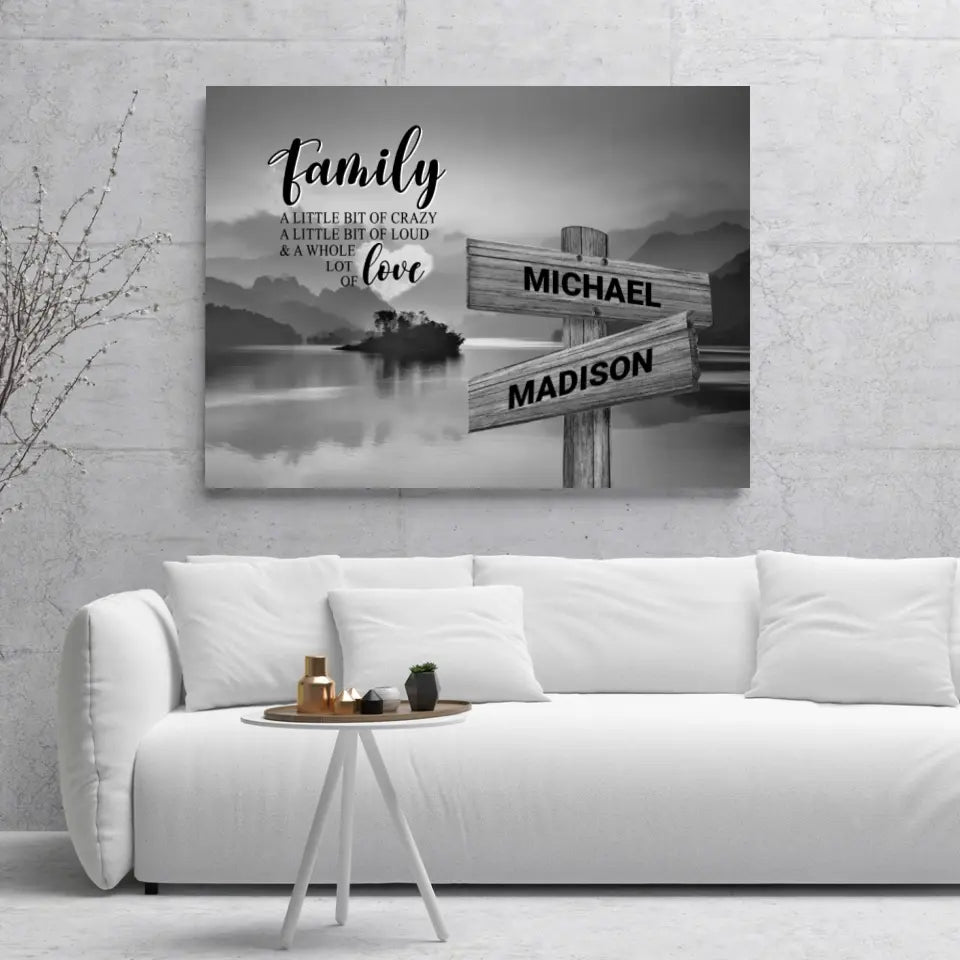 Personalized Canvas "A Little Whole Lot of Love Multi" - Names Premium Canvas (1.25")