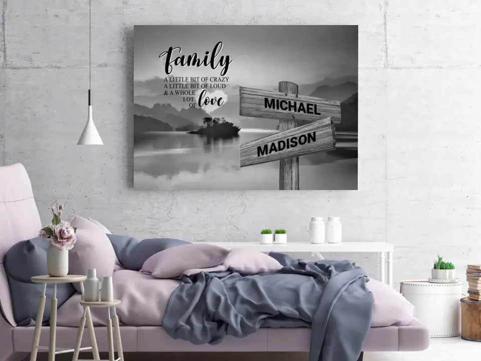 Personalized Canvas "A Little Whole Lot of Love Multi" - Names Premium Canvas (1.25")
