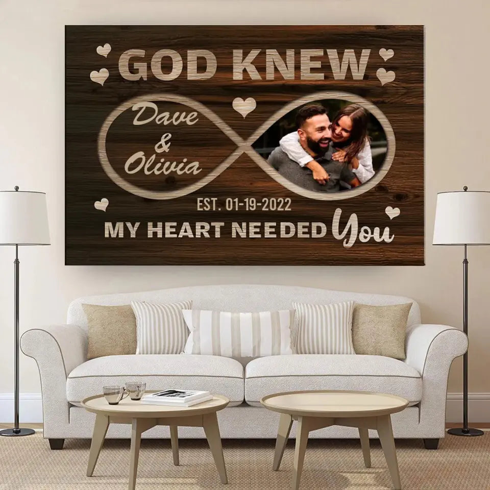 God Knew My Heart Needed You - Premium Canvas Poster (1.25")